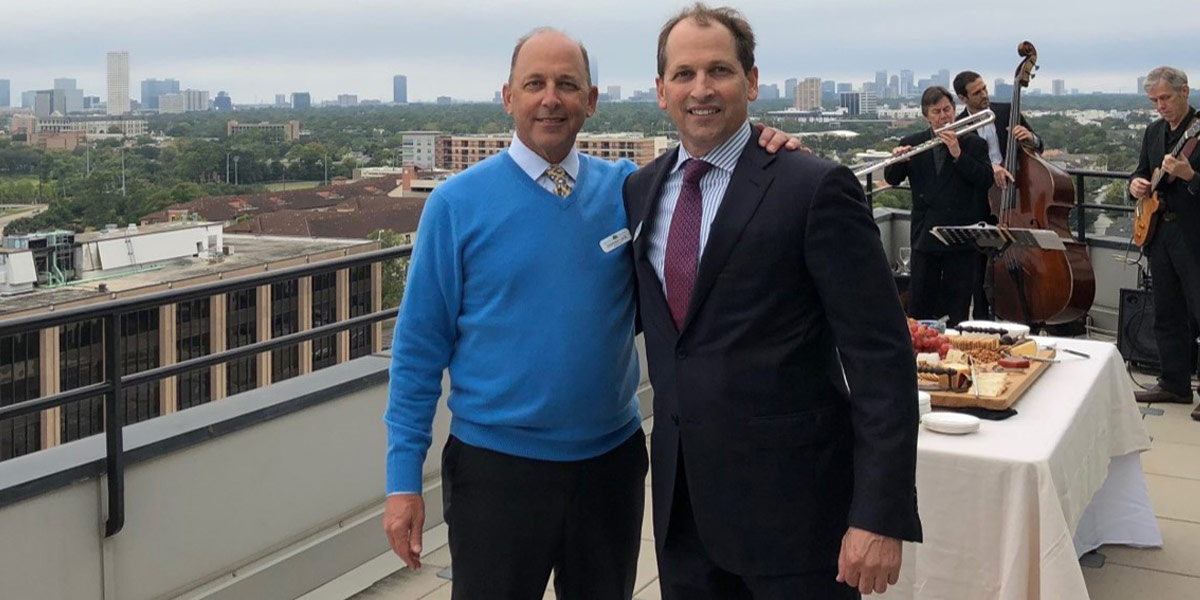 Jonathan at a rooftop event